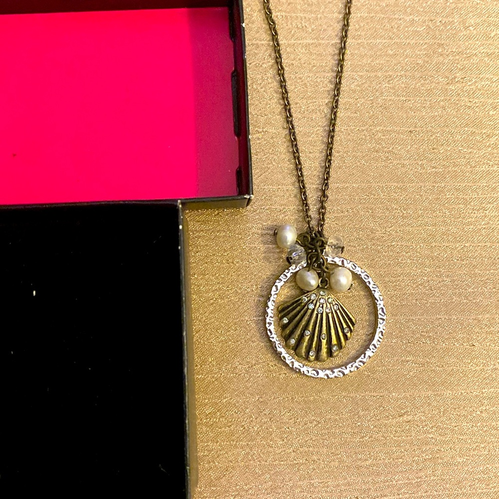 Avon Necklace Nautical “Genuine Freshwater Pearl and Faux Shell”